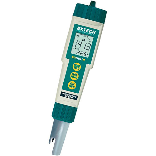 Medidor de pH, CE, TDS, Salinidad y Temp EC-500
